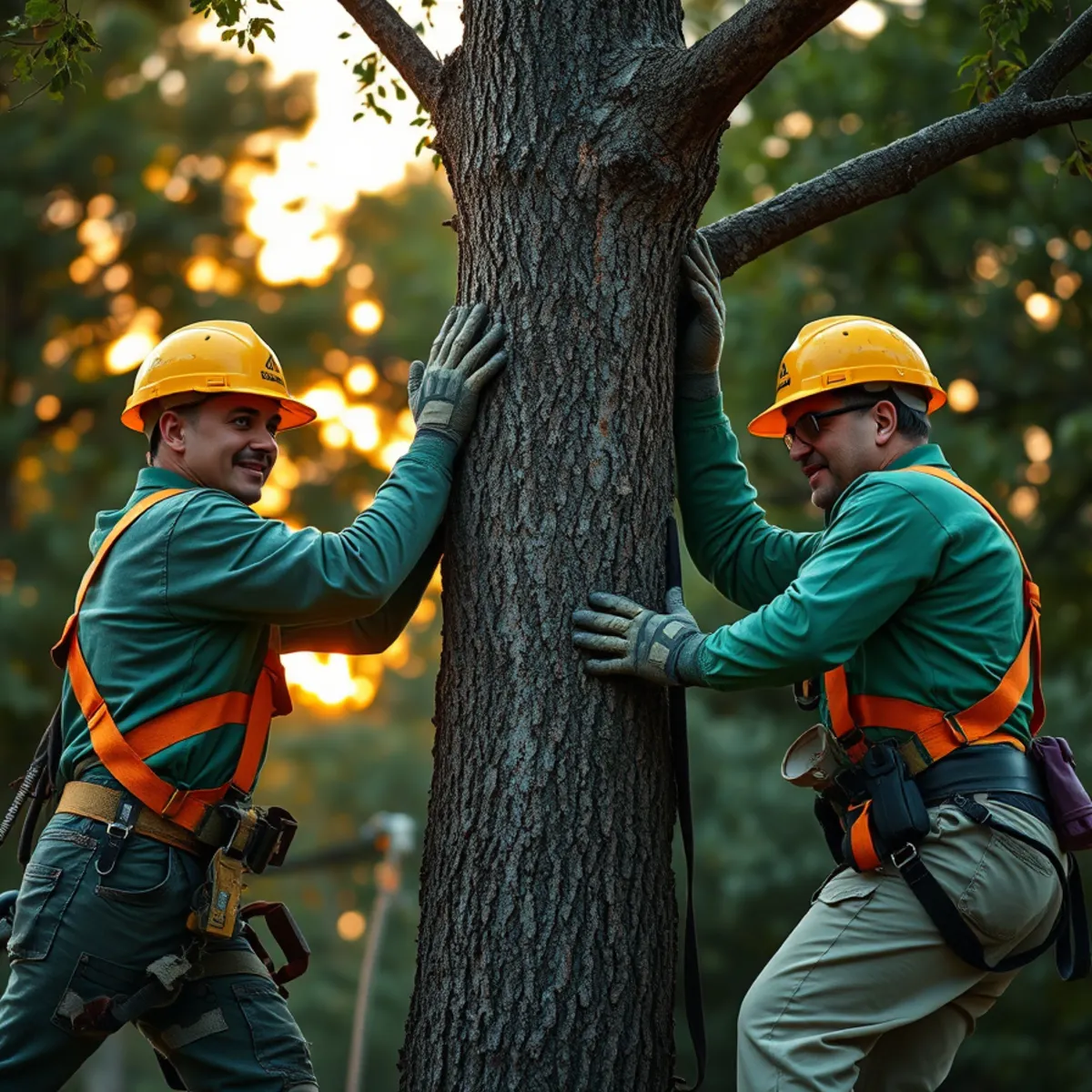 Sion Tree Service crew at work on a Fort Worth, TX property